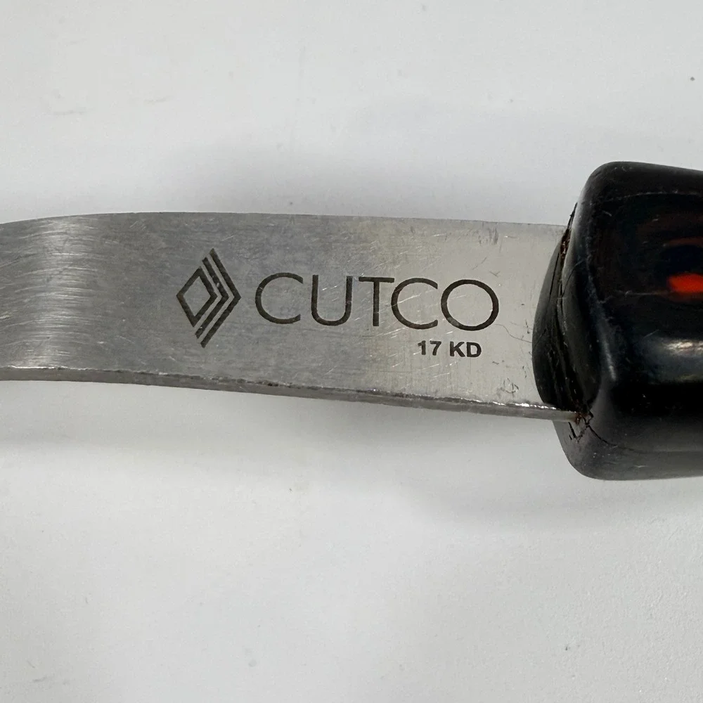 Cutco 17 KD Serving Spoon Brown Swirl Handle Stainless Steel Basting Utensil USA